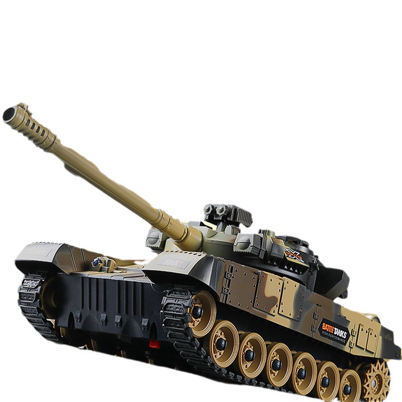 Cross-border remote control tank toy crawler Military Model 9 channel with light effect children's toy car gift ornaments