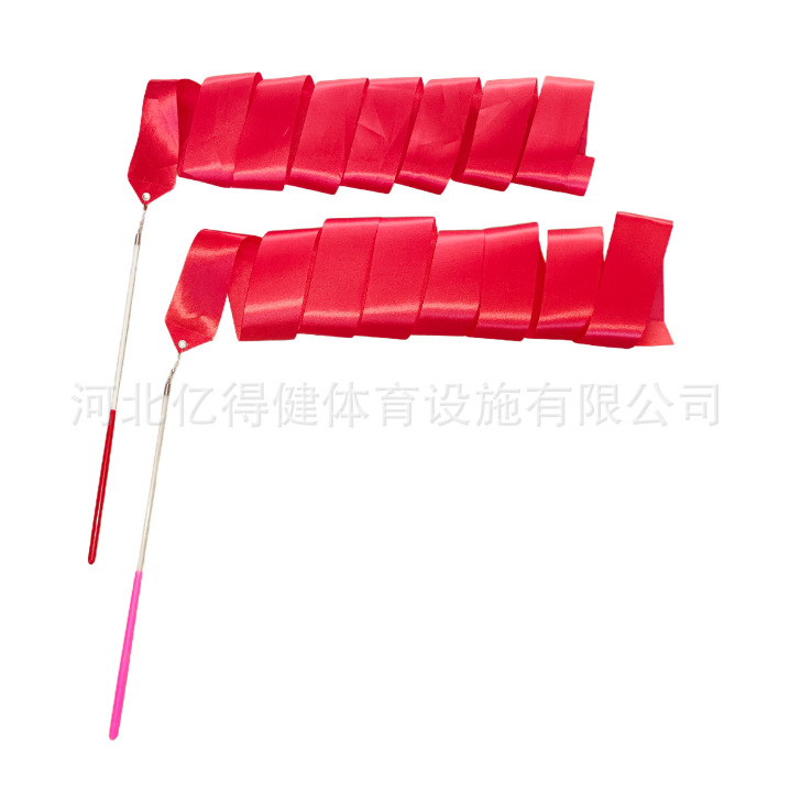 Performance Rhythmic Gymnastics Ribbon Props Kidsren's Dance Toys Ribbon Middle-Aged Square Dance Ribbon with Rod Ribbon