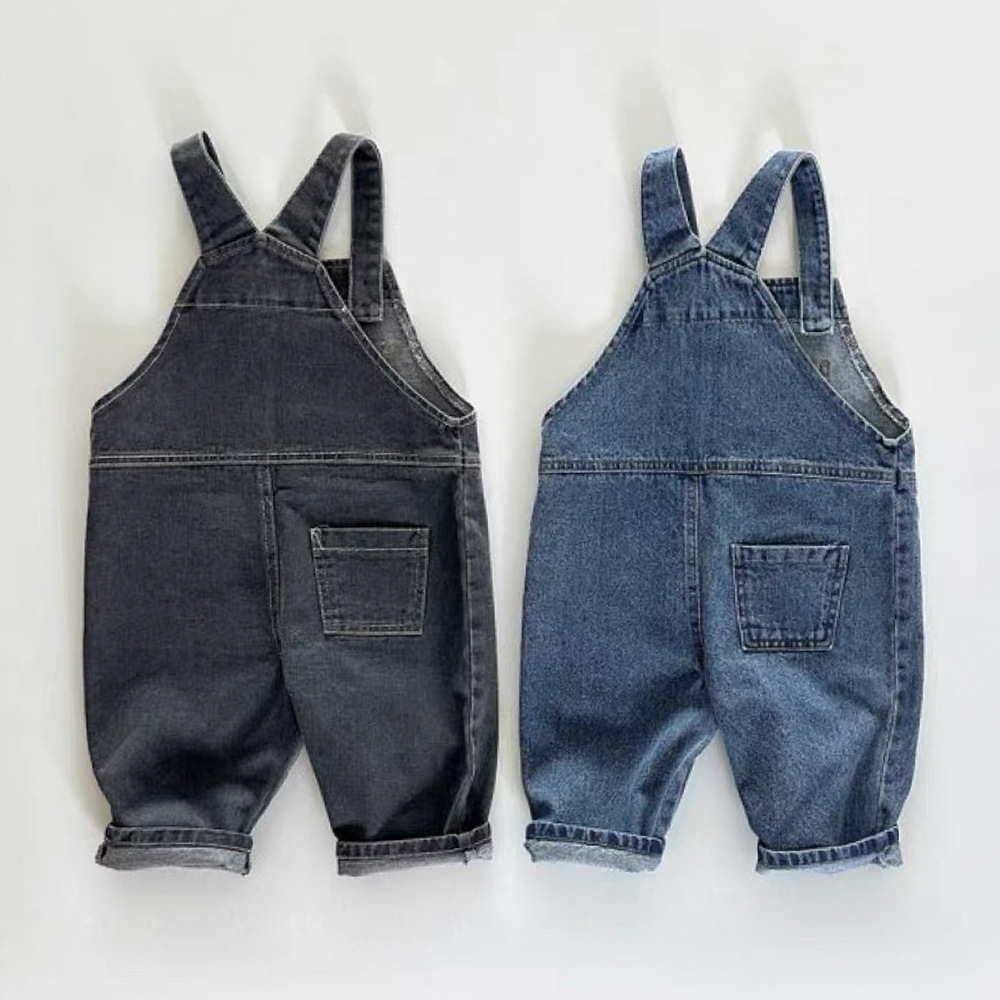 Children's Overalls Jeans Spring and Autumn 2025 Boys and Girls Baby Casual Pants Versatile Infant Overalls Trendy