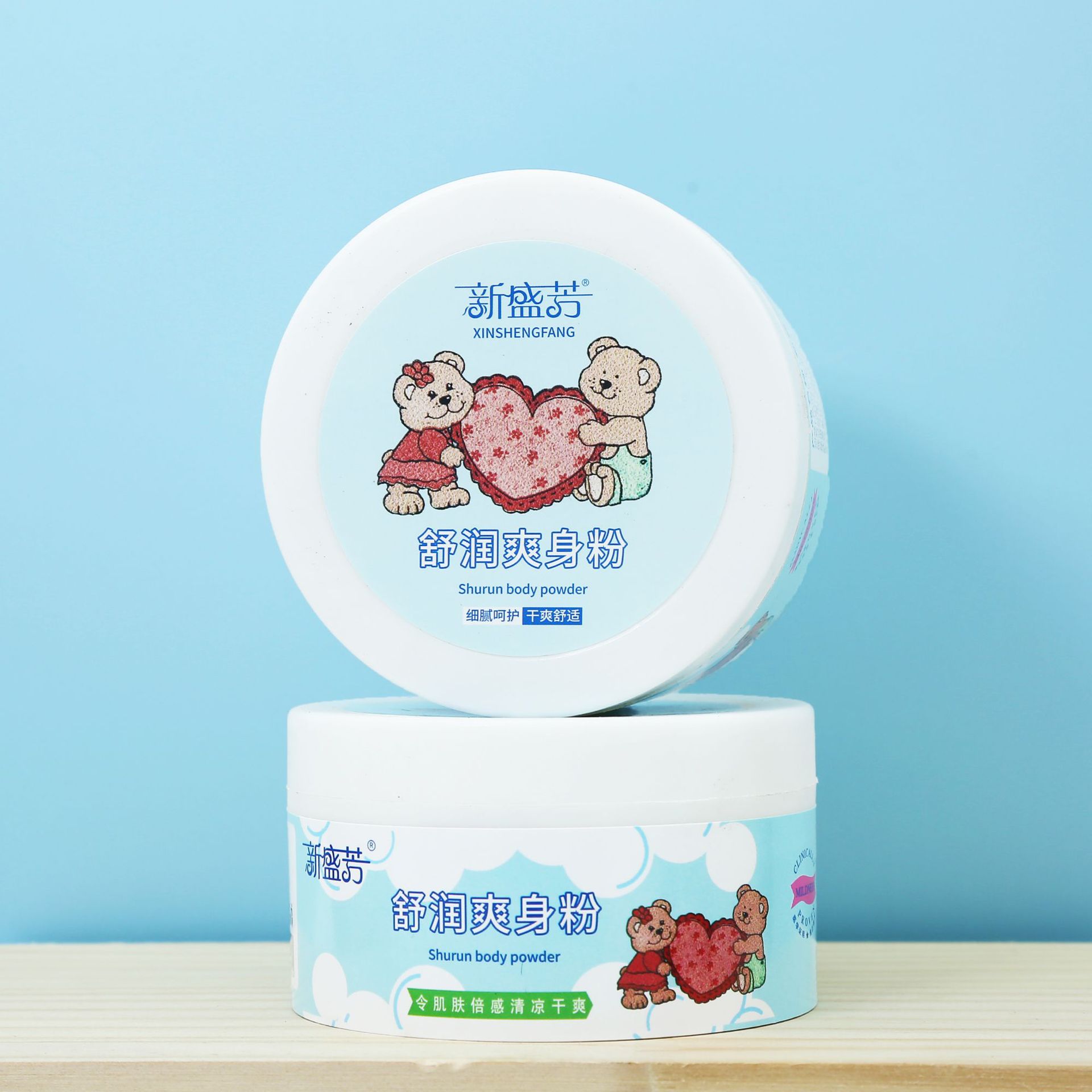 Оптовая продажа порошка от потницы для детей 150г, 100 коробок/коробка, новый тальк от потницы Shengfang