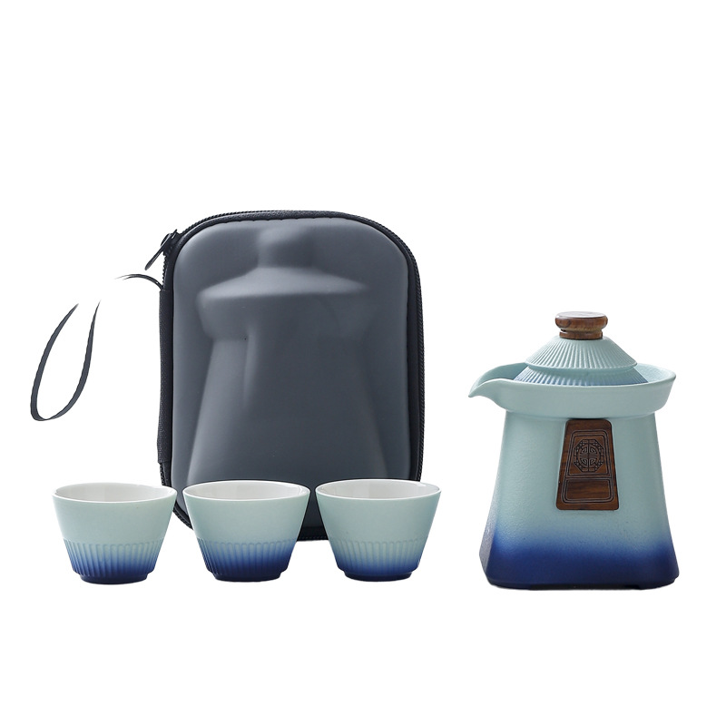 National Tide Forbidden City Cultural Creation Palace Style Travel Tea Set Small Set Express Cup Portable Outdoor Business Accompanying Gift