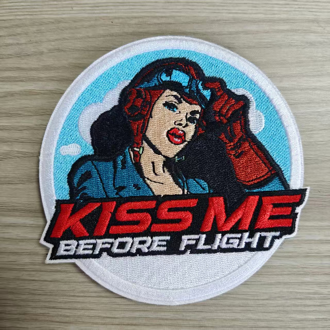 Velcro Style Embroidered Armband Badge Computer Embroidered Label Embroidered Cloth Patch Velcro School Uniform Badge Manufacturer Customization