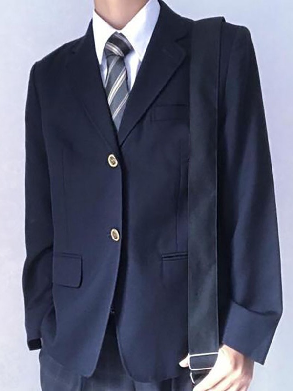 Preppy Style Boys DK Uniform Suit JK Loose Outwear Class Uniform College Uniform Basic Autumn and Winter Black Suit