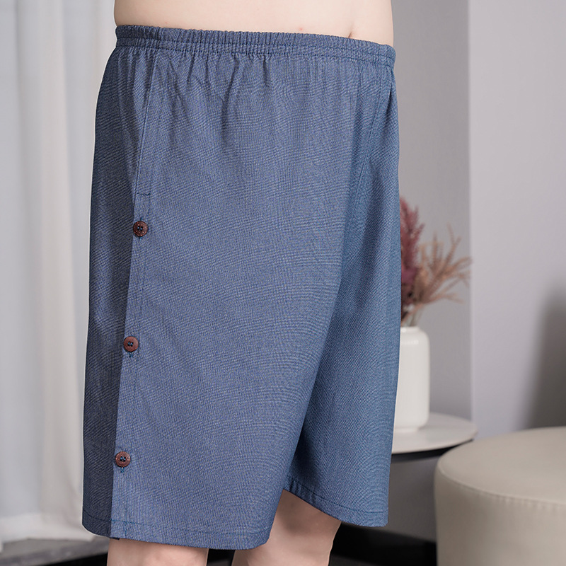 Foot bath cotton massage pants soft men's split sauna shorts bath center moxibustion shorts bath pants wholesale