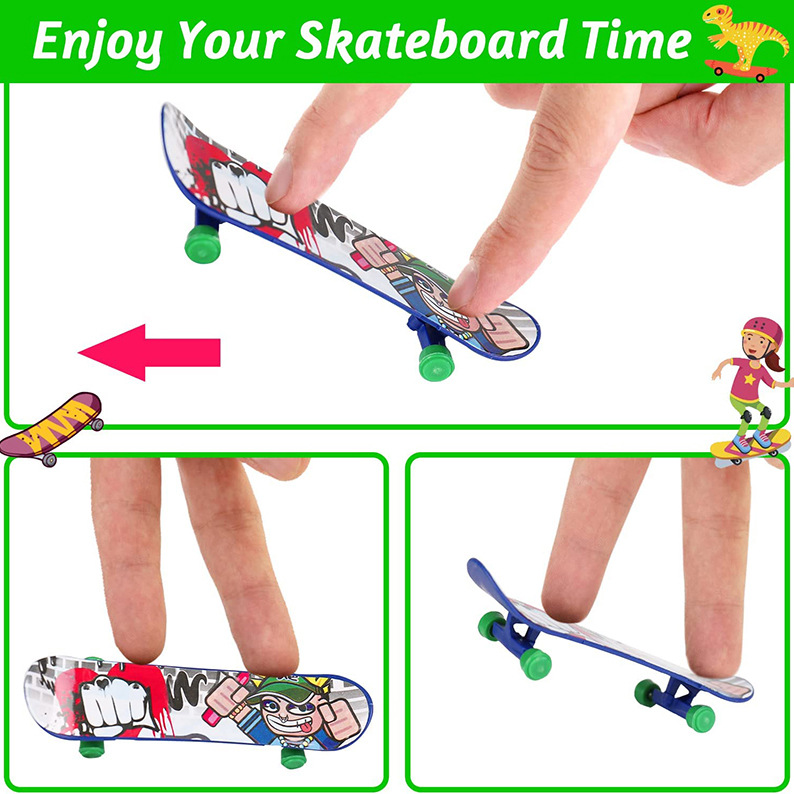 Creative fingertip plastic finger skateboard creative desktop decompression toy fingertip skateboard sports toy stall gift