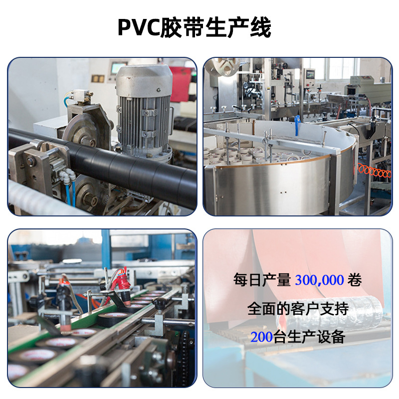 Customized Pvc Electrical Tape High Viscosity Black Electrical Tape Waterproof Flame Retardant Wire and Cable Electrical Repair Insulation Tape