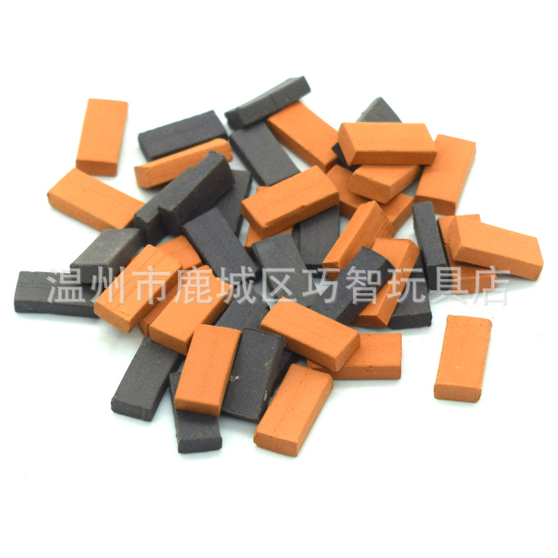 1 than 35 model small brick red blue brick mini handmade DIY micro landscape building building house toy AliExpress