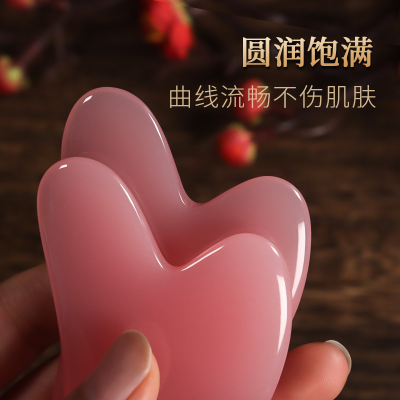 Resin Beeswax Heart-Shaped Scraping Beauty Salon Facial Scraping Sheet Full Body Tendon Scraping Board