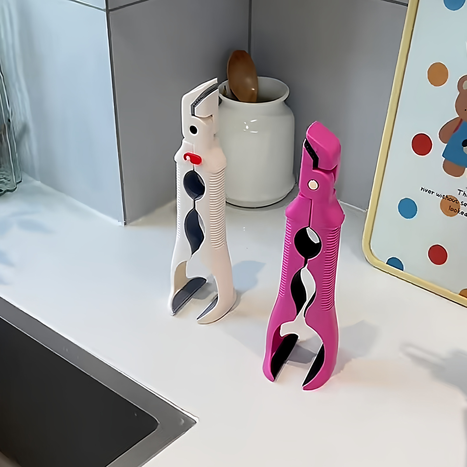 Anti-Scalding Kitchen Three-In-One Anti-Slip Bowl Clamp, Vegetable Clamp, Plate Lifter, High Temperature Resistant Plate Clamp, Steamed Vegetable Clamp, Heat-Insulating Clamp