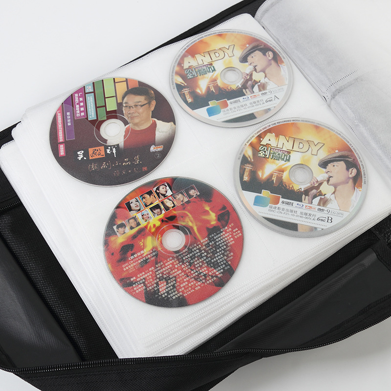 In-Stock Cd Case Oxford Cloth Disc Case Large Capacity Cd Storage Box Car Portable Disc Case 400/520 Discs
