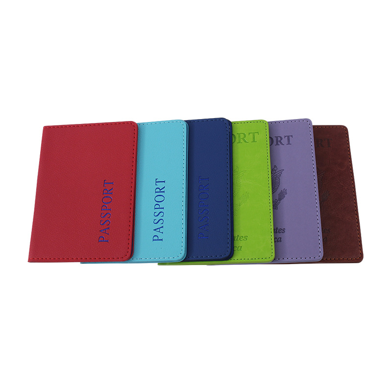 Cross-Border Pu Passport Holder Customized Passport Document Cosmetics Bag Shell Card Holder Thickeneded Passport Holder Multi-Functional Leather Bag
