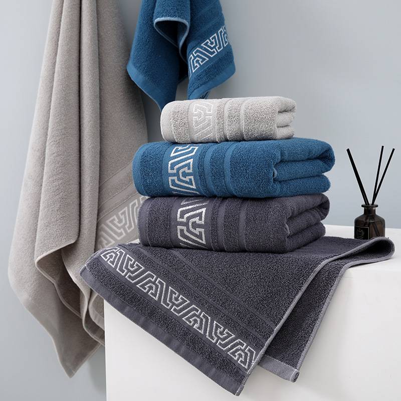 Wholesale Baoding towel temu,shein label household wash bath towel thickened absorbent bath towel jacquard super