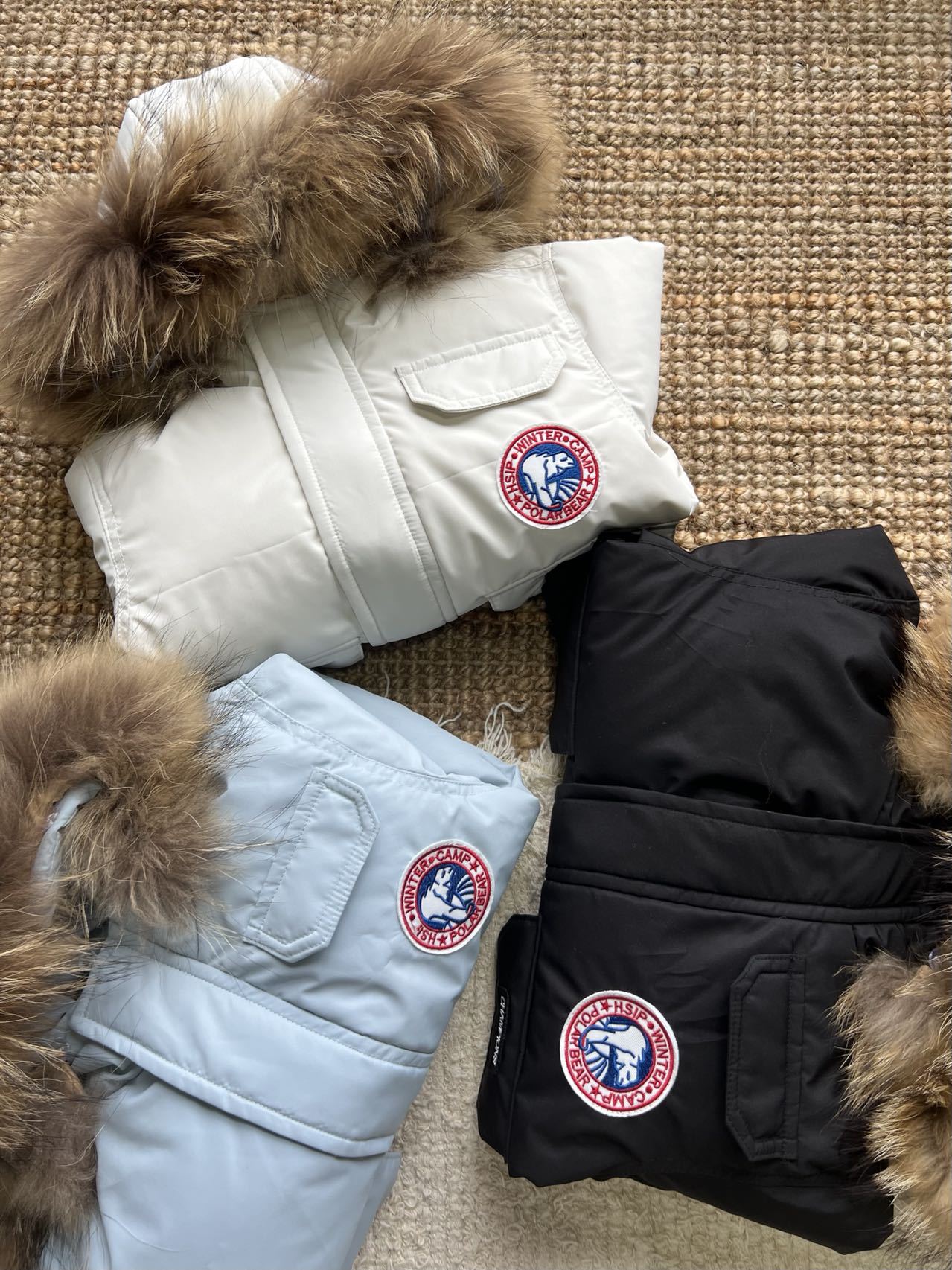 Parker Kidsren's down Jacket Warm Winter Kidsren's Large Fur Collar Hoodie Pure Color Baby Jacket Boys and Girls Winter