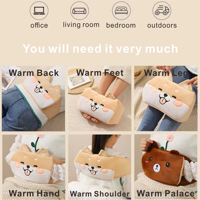 Hot Water Bottle Pvc Flushing Hot Water Bottle Explosion-Proof Manufacturer Wholesale Cross-Border Amazon Charging National Standard Warmer Belt