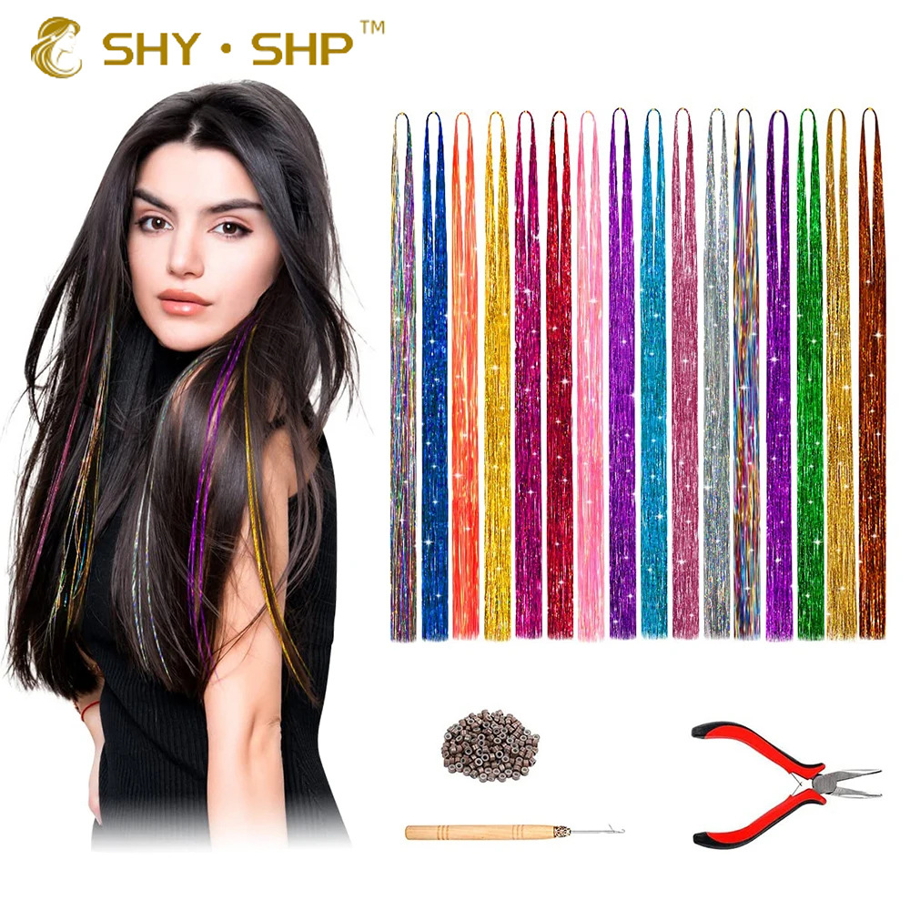 Набор инструментов для плетения волос с лазерным проводом, цветной, без следов, золотая проволока, 3 предмета