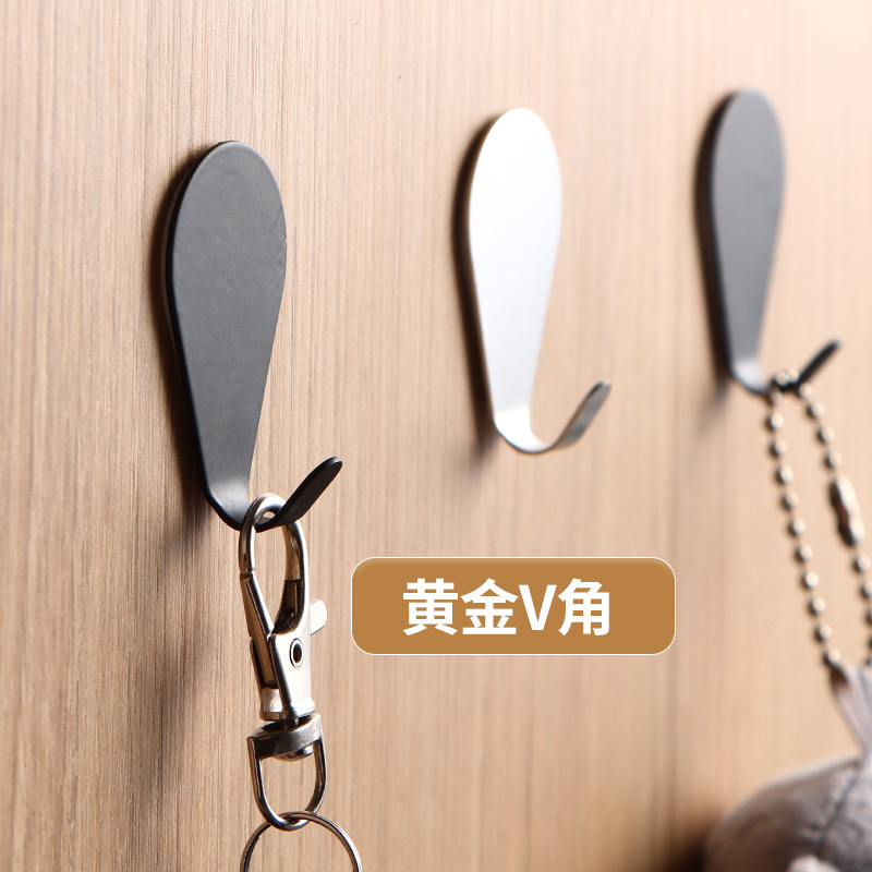 Крючок с сильным клеем без сверления для кухни и ванной, настенный крючок, бесшовный, из нержавеющей стали