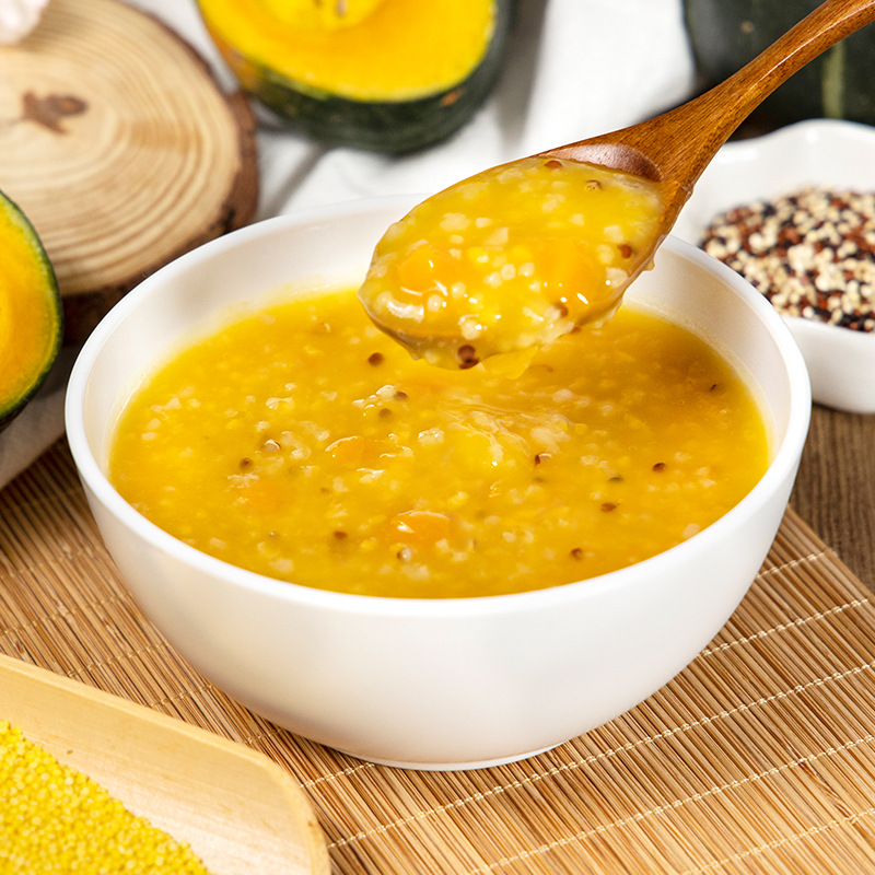 [Wholesale] Pumpkin millet quinoa porridge catering prefabricated dishes breakfast uprising instant porridge instant porridge 400 g/bag