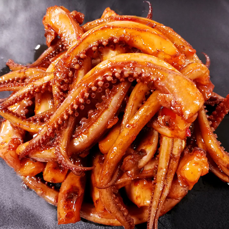 Squid Snacks, Snacks, Spicy Flavor, Individually Packaged, Ready-To-Eat Snacks, Iron Plate Squid Cooked Food Wholesale
