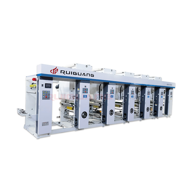 Ruiguang Five-Color Gravure Printing Machine, Soft Packaging Printing Machine, Clothing Bag Non-Woven Film Gravure Printing Machine