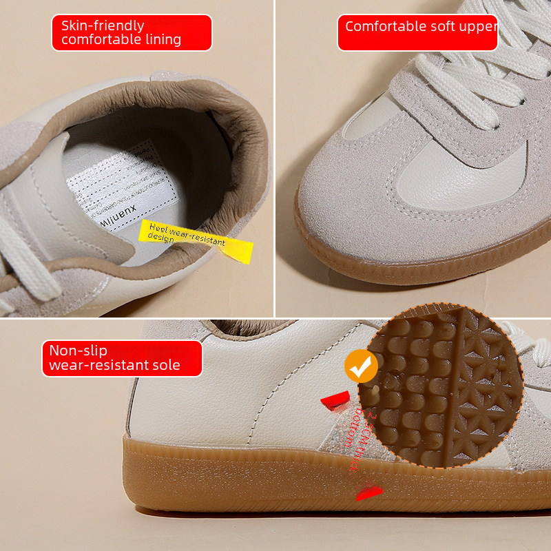 Dexun White Shoes for Women Couples 2025 Spring and Summer New Breathable Ins Trendy Running Casual Sneakers for Women Internet Celebrity D02