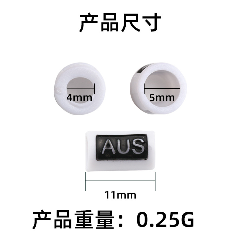 Alloy rope tail buckle elastic band tail buckle lazy shoes accessories lace-free shoelace buckle AUS plastic buckle metal