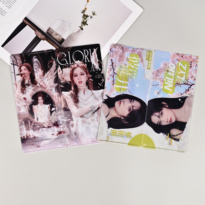 Concert plastic ticket folder custom thick frosted transparent ticket folder cartoon mask storage folder custom