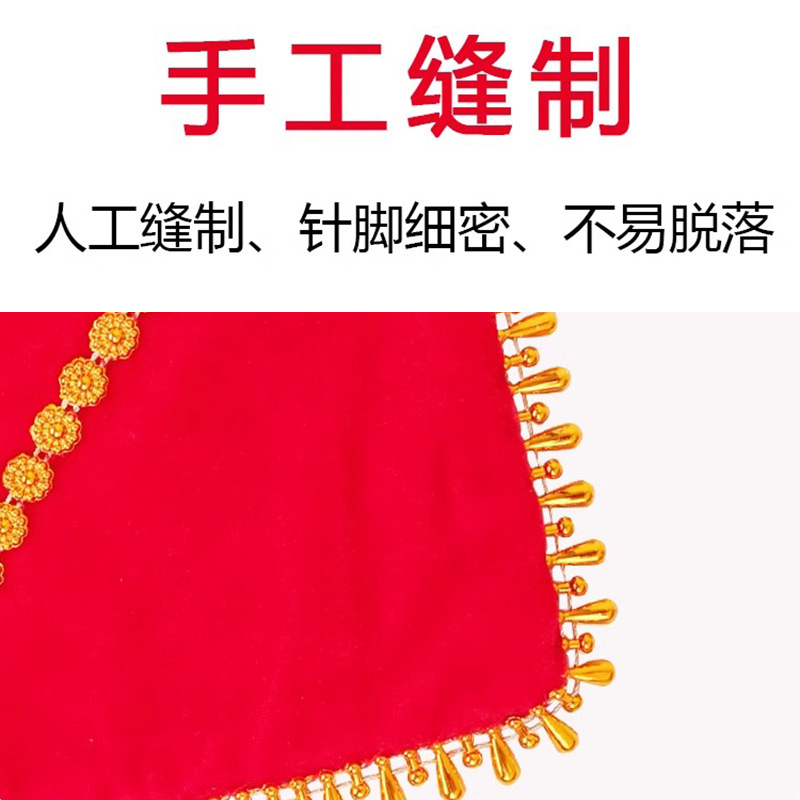 Dance Hand Silk Flower for Dancing Grades Square Dance Children's Red Handkerchief Northeast Yangko Errenzhuan Octagonal Towel Pair