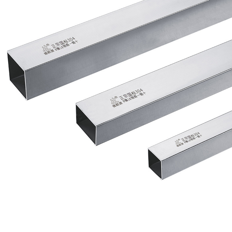 National Standard 304 Stainless Steel Square Tube Brushed Bright Thin Wall Welded Tube Anti-Rust 316 Stainless Steel Profile Decorative Square Tube