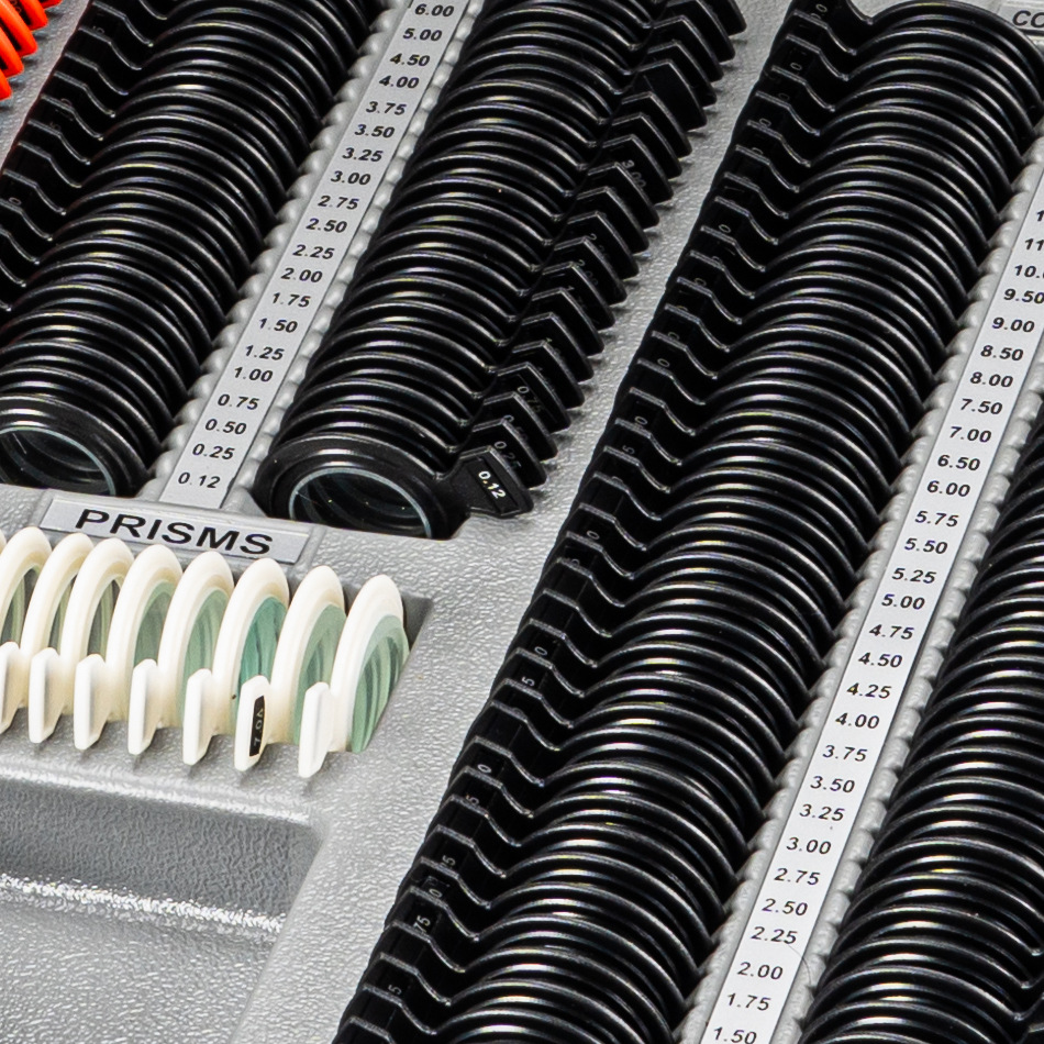 Glasses optometry equipment optometry insert box lens box 266 pieces plastic ring aluminum box suit foreign trade model