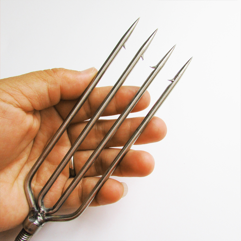 Старомодный нержавеющий стальной гарпун, ручная складная колючая вилка, вилка для лягушек, вилка для угрей, гарпунная голова для бычьих лягушек