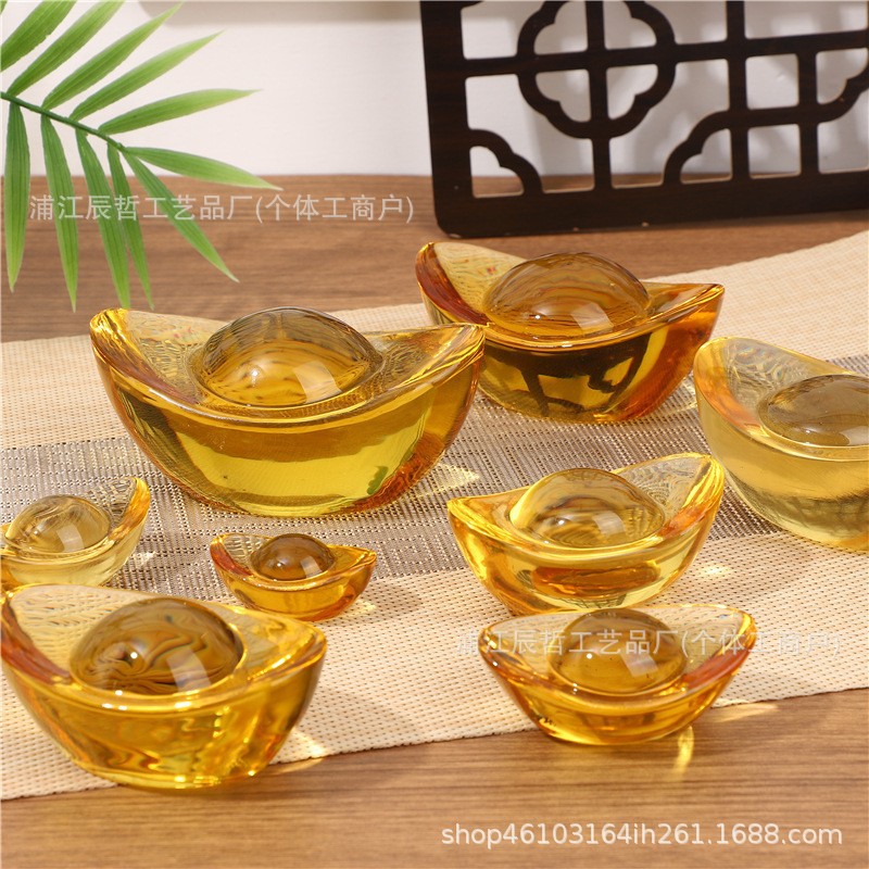 Кристальные слитки украшения приносят богатство и удачу, благоприятные украшения для дома и офиса, подразумевающие хорошие вещи, цитрин китайского стиля украшения