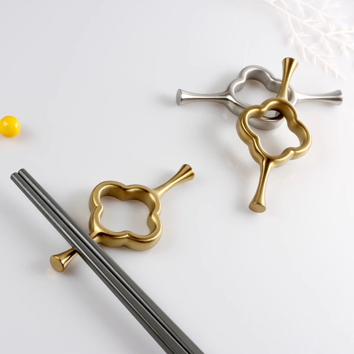 Подставка для палочек из нержавеющей стали, японская, с подушкой для ложек