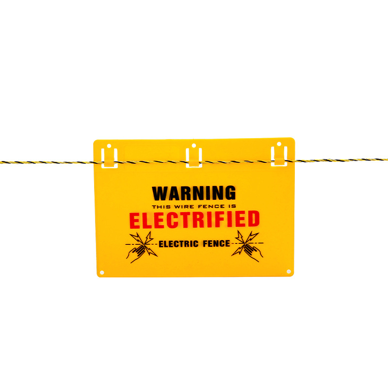 Pulse electronic fence warning sign PP double-sided design warning sign high-voltage danger sign warning sign