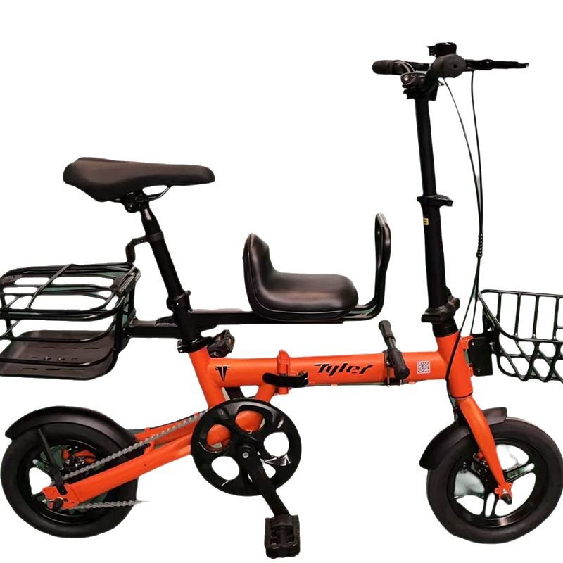 Bicycle can carry children with mother and son car with children to school parent-child double bicycle mini portable double