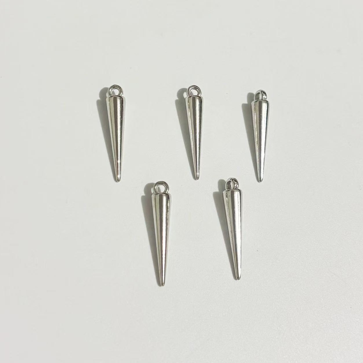 Electroplated Ccb Pointed Cone Rivet Pendant Handmade DIY Bracelet Necklace Earrings Pendant Jewelry Accessories Wholesale in Stock