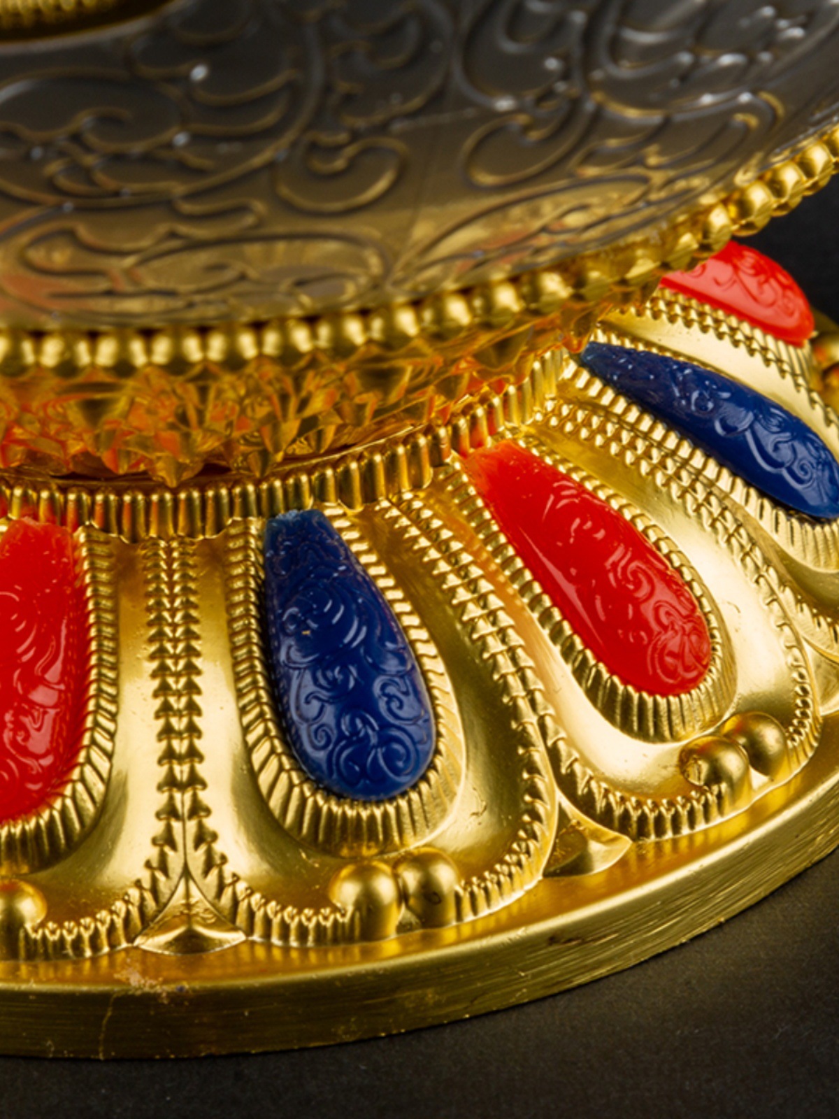 Dragon King Bottle Eight Auspicious Lotus Pure Copper Alloy Bottle Decoration Can Hold the God of Wealth Mani Milk Bottle