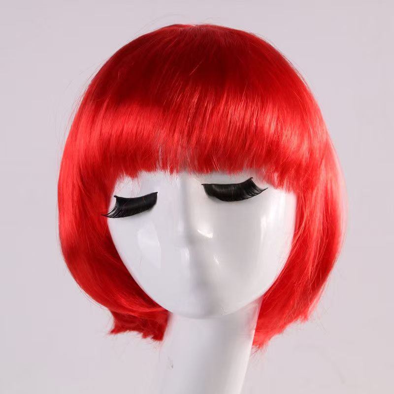 Парик Bobo с короткими цветными волосами, парик для студентов, парик для вечеринок