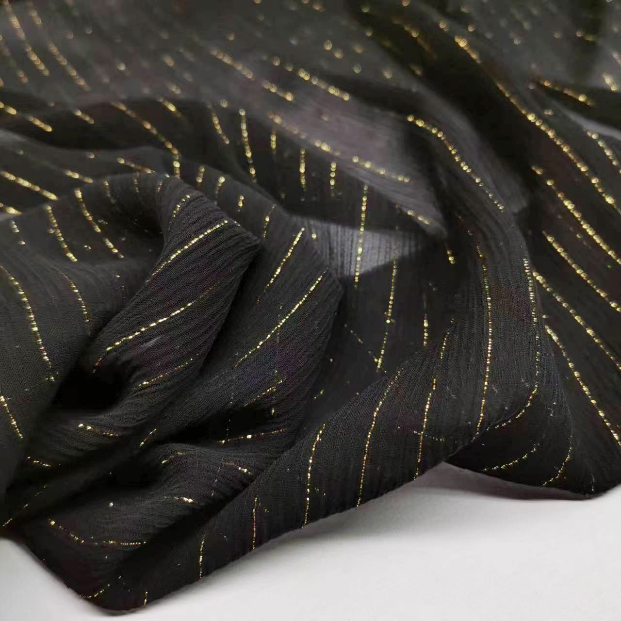 Креповая ткань с золотой нитью, узкая, для китайского платья чонсам, DIY юбка, модный шелковый шарф, многоцветный на выбор