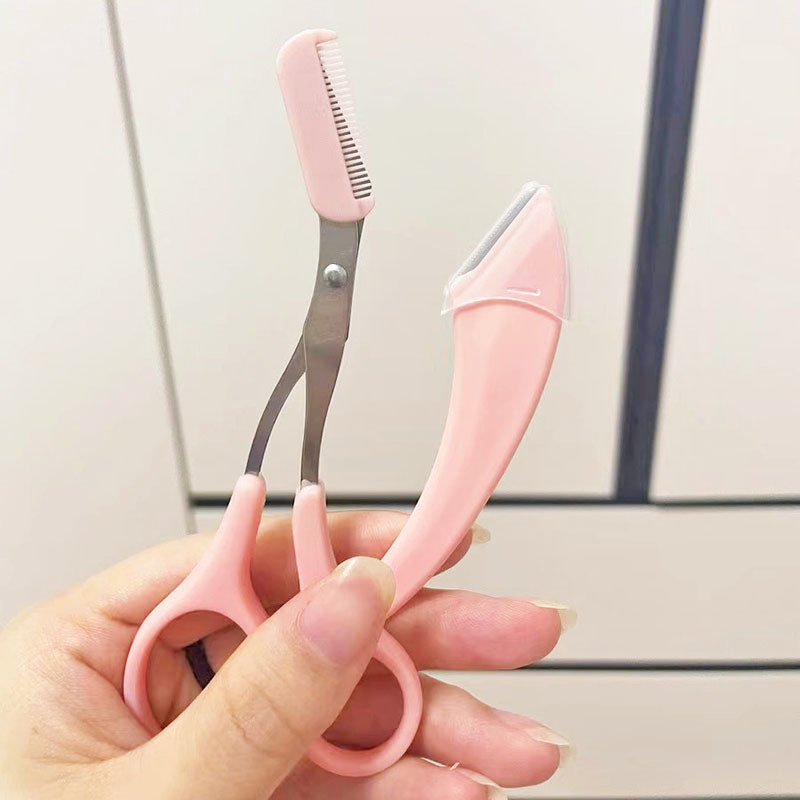Eyebrow Scissors, Eyebrow Trimming Scissors with Eyebrow Comb, Small Comb, Makeup Scissors, Eyebrow Trimming Knife, Eyebrow Card, Eyebrow Brush, Small Eyebrow Scissors, Manufacturer Wholesale