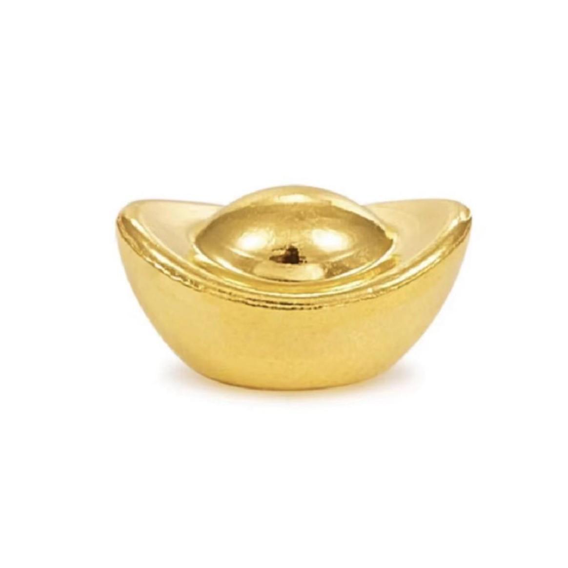 Solid Metal Small Round Treasure Ornament, Small Melon Seed Ornament, Gift, Rice Jar, Treasure Bowl, Decorative Item, Handicraft, Metal Sand Gold Ingot