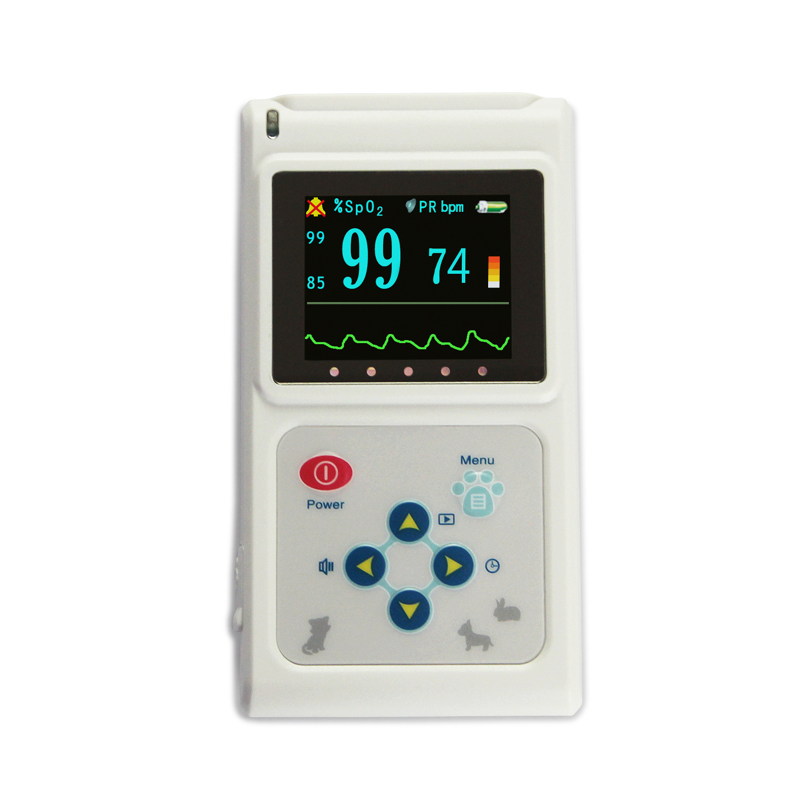 Kangtai Animal Veterinary Oximeter Pet Blood Oxygen Saturation Detector Cat and Dog Heartbeat Pulse Rate Oximeter Oxygen Saturation Clip