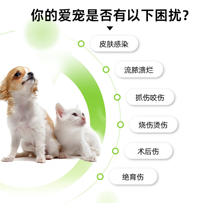 Xinchongzhikang Antiseptic Shengji Powder for Cats and Dogs, Anti-Inflammatory, Hemostatic, Trauma, Pus, Rot, Pet Wound Healing