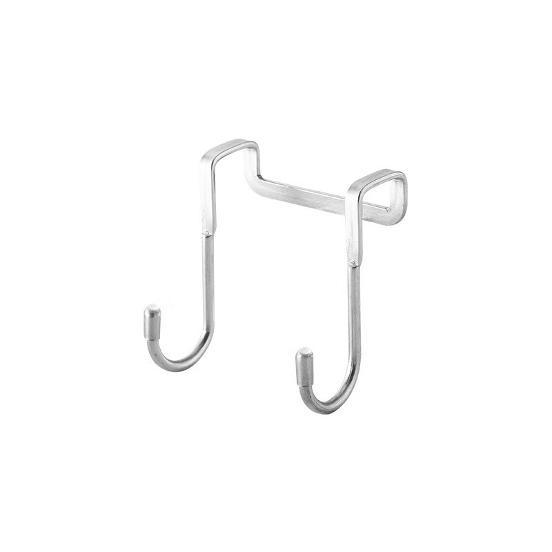 Stainless steel door rear hook hanger S-type multifunctional kitchen and bathroom non-perforated coat and hat hook wardrobe hanger wholesale
