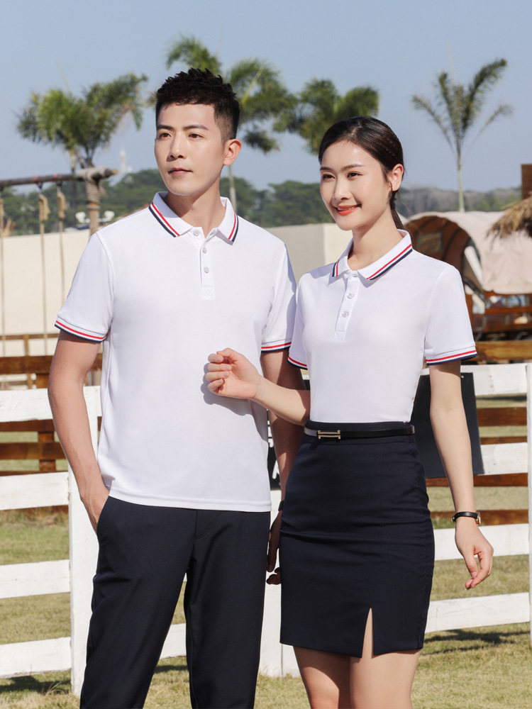 Amedee Ozenfant AMD1101 catering overalls polo shirt short sleeve summer T-shirt with LOGO printing