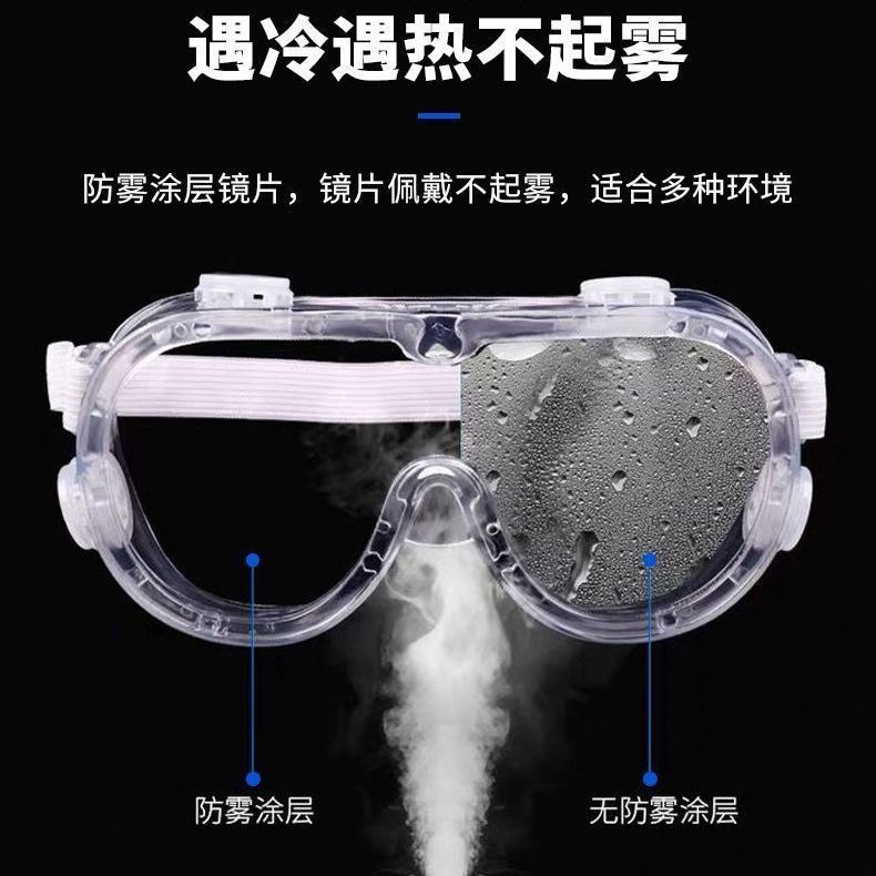 Goggles Rafting Waterproof Anti-Splash High-Definition Anti-Fog Cycling Windproof Labor Protection Goggles Fully Enclosed Wearable Glasses