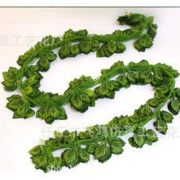 Simulated Rattan Ivy Plant Grape Leaf Green Leaves Plastic Artificial Flower Water Pipe Wrapped Vine Ceiling Decoration