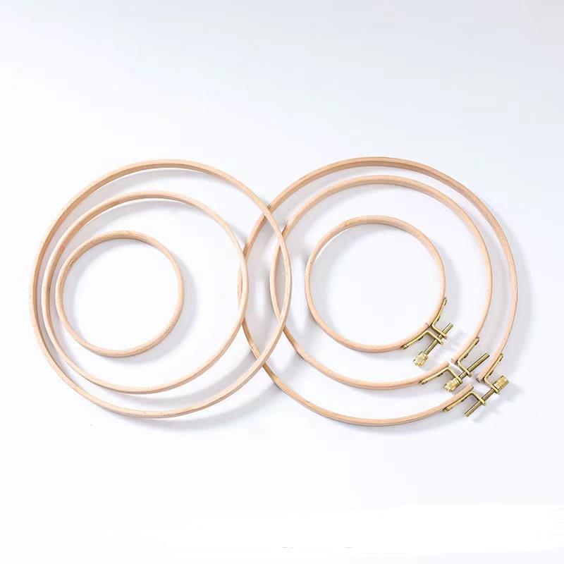 Factory batch DIY embroidery hair round Beech embroidery stretch cross stitch tools stamp hand embroidery solid wood embroidery frame can be