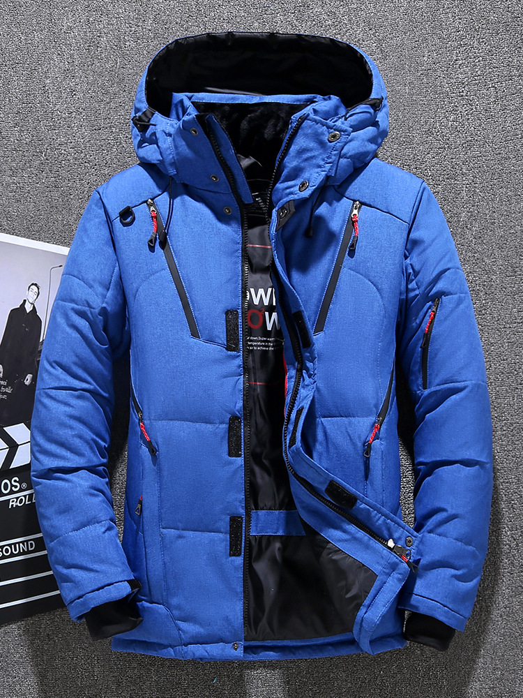 [Foreign Trade Cross-Border] down Jacket Men's Short Winter Casual Outdoor Thickeneded Hooded Winter Jacket Amazon