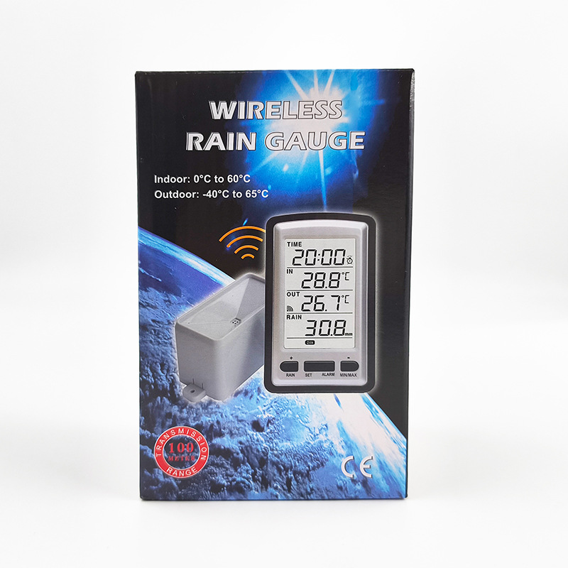 Misol Wireless Indoor and Outdoor Thermometer Rain Meter Alarm Clock English Original Instruction Manual Wh-0531-1