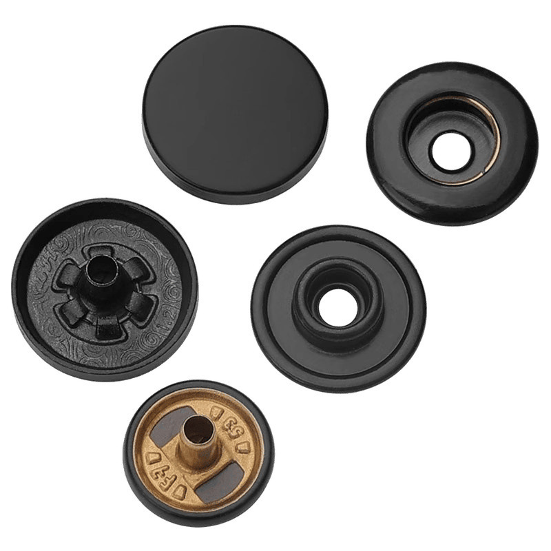 Metal Snap Buttons No-Sew Snap Fasteners down Jacket Buttons Press Buttons Clothing Jacket Hidden Snap Buttons